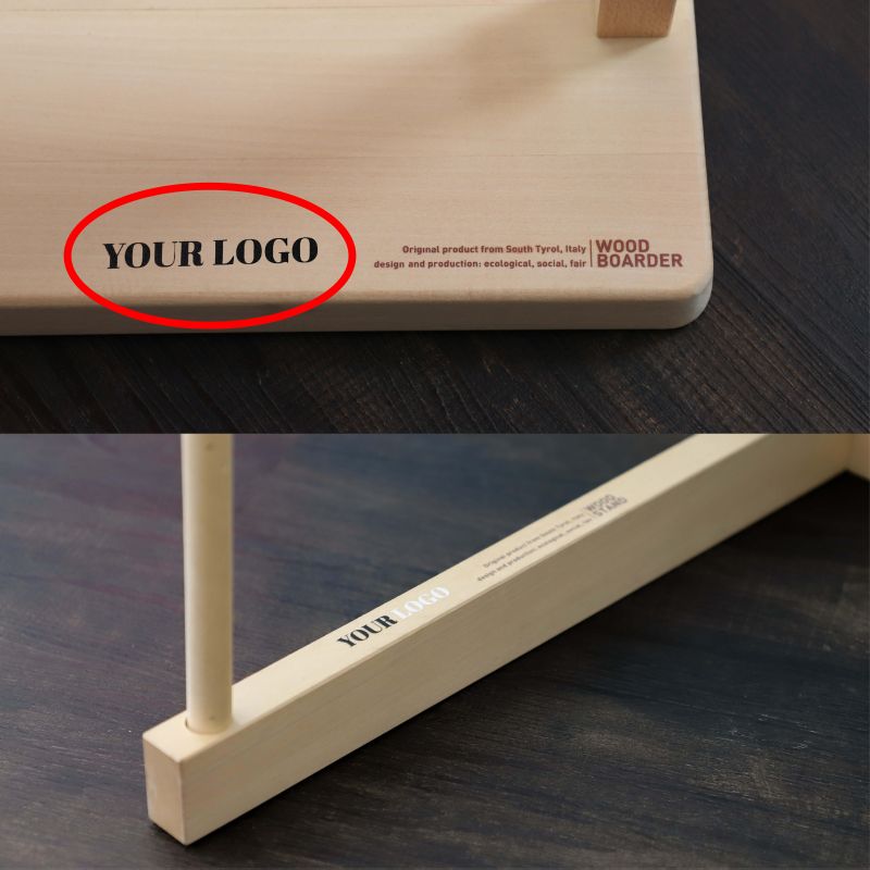Branding auf Holz Bannerdisplay